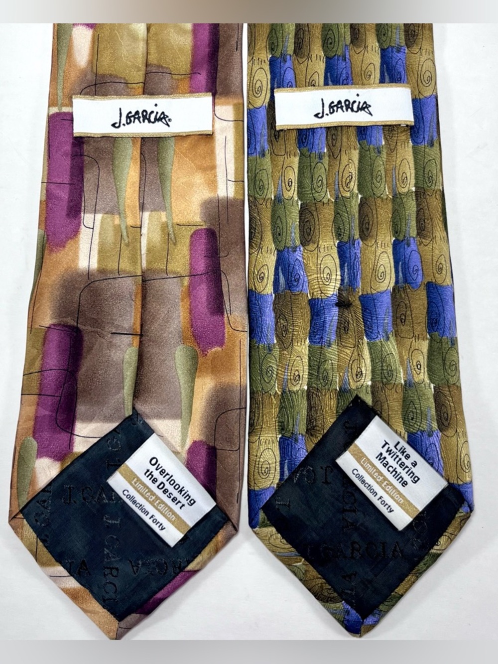J. Garcia Silk Necktie Set x2- Limited Edition Collection Forty Jerry Garcia Tie
